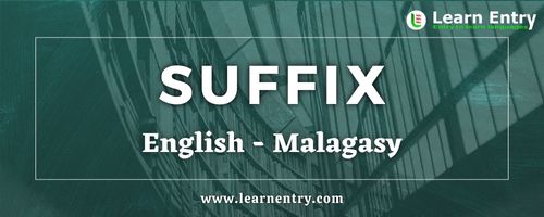 List of Suffix in Malagasy and English