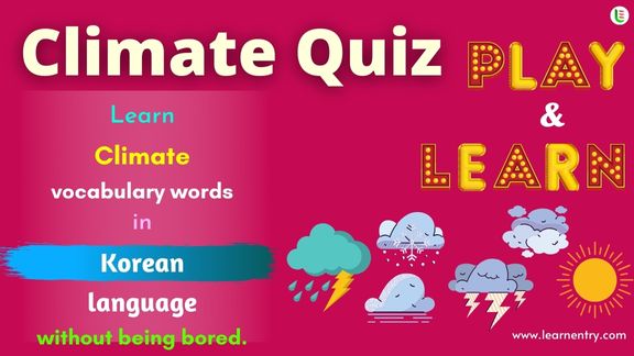 Climate quiz in Korean