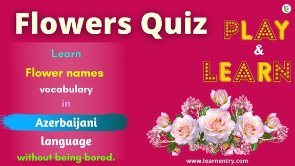 Flower quiz in Azerbaijani