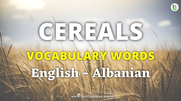 Cereals names in Albanian and English