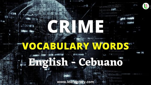 Crime vocabulary words in Cebuano and English