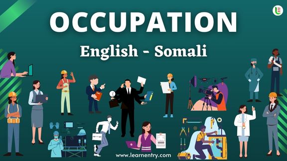 Occupation names in Somali and English