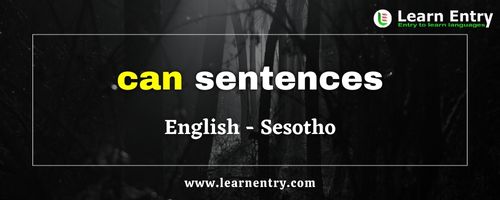 Can sentences in Sesotho
