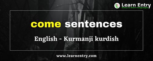 Come sentences in Kurmanji kurdish