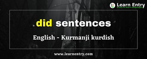 Did sentences in Kurmanji kurdish