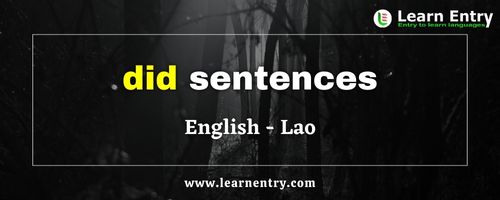 Did sentences in Lao