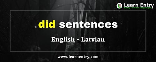 Did sentences in Latvian