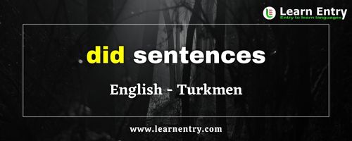 Did sentences in Turkmen