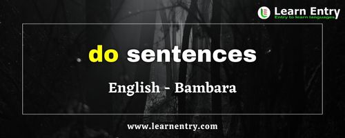 Do sentences in Bambara