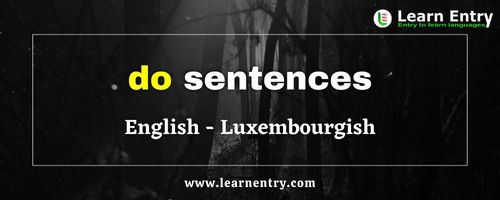 Do sentences in Luxembourgish