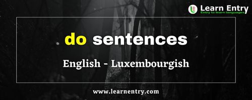 Do sentences in Luxembourgish