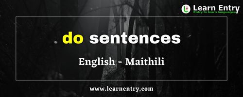Do sentences in Maithili
