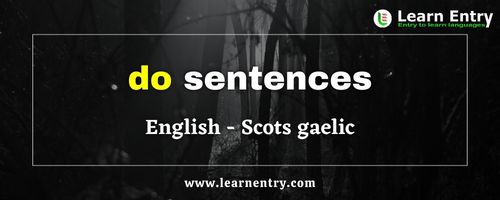 Do sentences in Scots gaelic