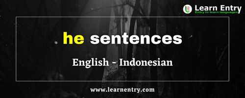 He sentences in Indonesian