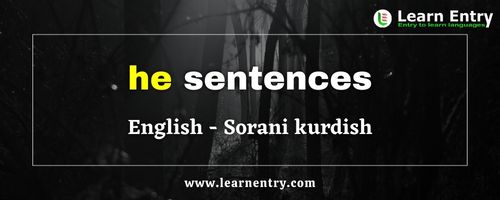 He sentences in Sorani kurdish