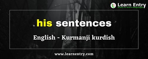 His sentences in Kurmanji kurdish
