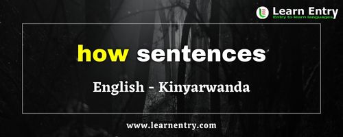 How sentences in Kinyarwanda
