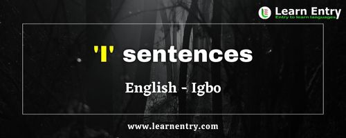 I sentences in Igbo