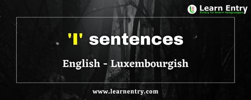 I sentences in Luxembourgish