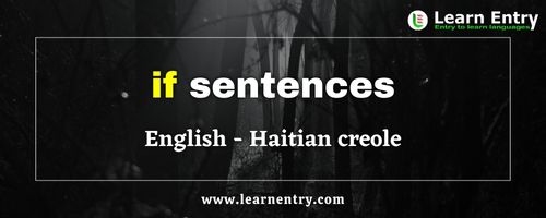 If sentences in Haitian creole