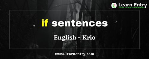 If sentences in Krio