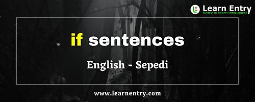 If sentences in Sepedi