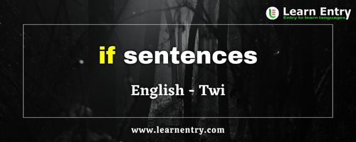 If sentences in Twi