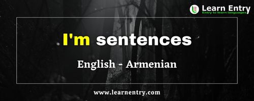 I'm sentences in Armenian