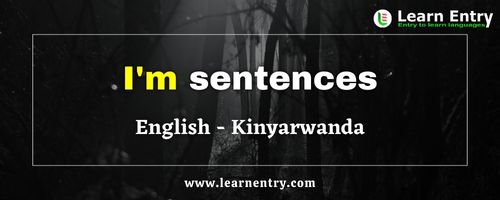 I'm sentences in Kinyarwanda