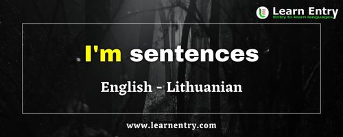 I'm sentences in Lithuanian