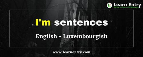I'm sentences in Luxembourgish