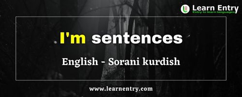 I'm sentences in Sorani kurdish