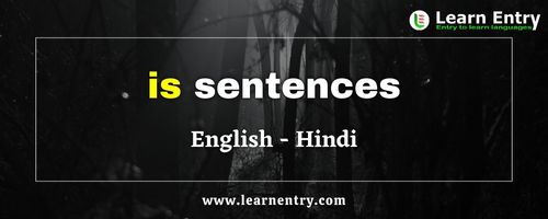 Is Sentences in Hindi and English | Learn Entry