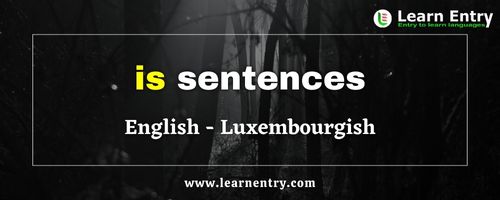 Is Sentences in Luxembourgish and English | Learn Entry