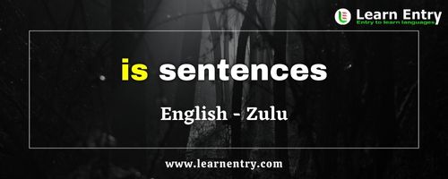 Is Sentences in Zulu and English | Learn Entry