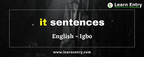 It sentences in Igbo