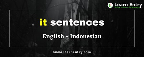 It sentences in Indonesian