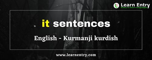 It sentences in Kurmanji kurdish