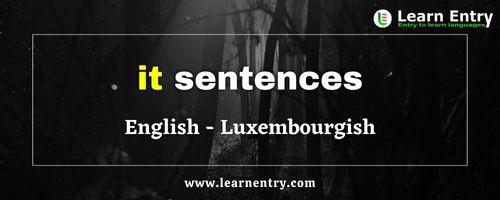 It sentences in Luxembourgish