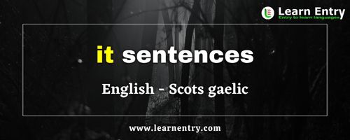 It sentences in Scots gaelic