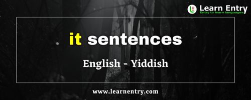 It sentences in Yiddish