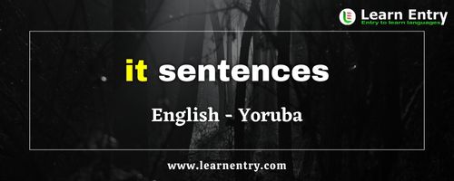 It sentences in Yoruba