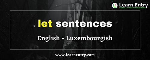 Let sentences in Luxembourgish