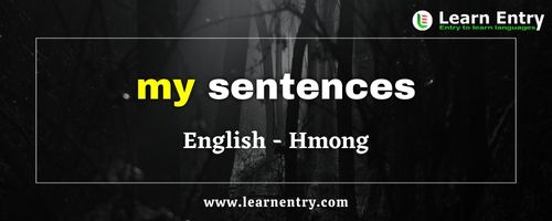 My sentences in Hmong