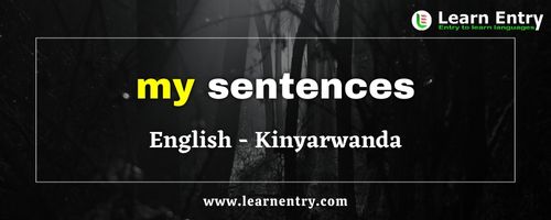 My sentences in Kinyarwanda