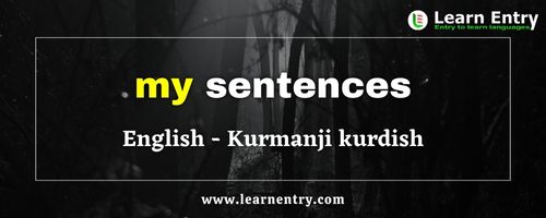 My sentences in Kurmanji kurdish