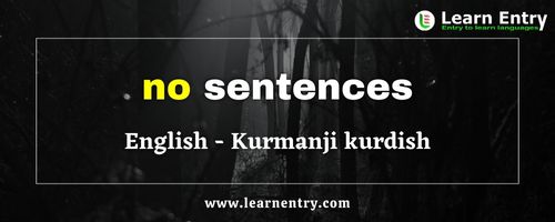 No sentences in Kurmanji kurdish