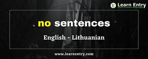 No sentences in Lithuanian