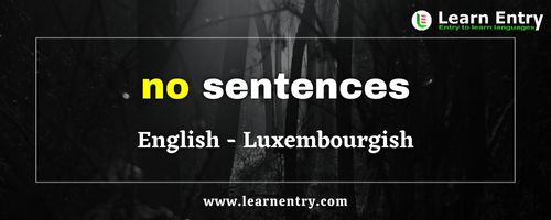 No sentences in Luxembourgish