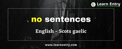 No sentences in Scots gaelic